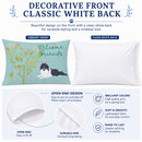 Welcome Friends Black White Collie Standard Pillowcase Lightweight Super Soft Easy Care Decorative Artwork Pillowcase, Standard