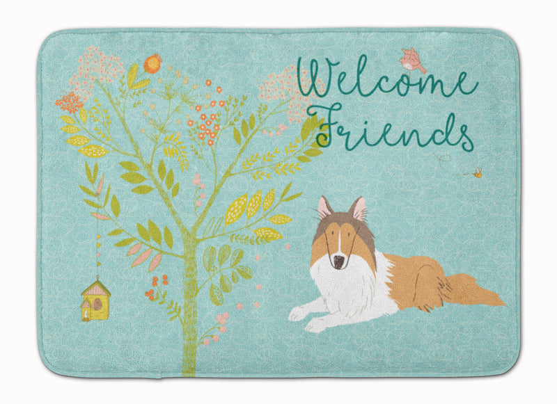 Welcome Friends Collie Machine Washable Memory Foam Mat BB7584RUG