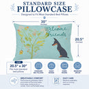 Welcome Friends Doberman Pinscher Standard Pillowcase Lightweight Super Soft Easy Care Decorative Artwork Pillowcase, Standard
