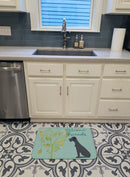 Welcome Friends Black Great Dane Memory Foam Kitchen Mat Machine Washable Anti-Fatigue Cushion Comfort Bath or Kitchen Rug