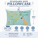 Welcome Friends Fawn Great Dane Cropped Ears Standard Pillowcase Lightweight Super Soft Easy Care Decorative Artwork Pillowcase, Standard