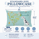 Welcome Friends Harlequin Great Dane Standard Pillowcase Lightweight Super Soft Easy Care Decorative Artwork Pillowcase, Standard