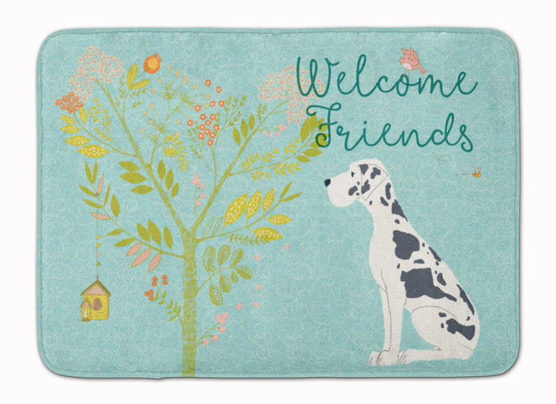 Welcome Friends Harlequin Great Dane Machine Washable Memory Foam Mat BB7590RUG