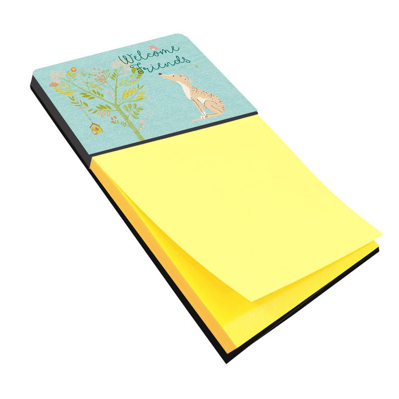 Welcome Friends Brindle Greyhound Sticky Note Holder BB7591SN