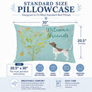 Welcome Friends Gun Dog Standard Pillowcase Lightweight Super Soft Easy Care Decorative Artwork Pillowcase, Standard