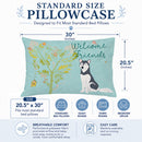 Welcome Friends Siberian Husky Standard Pillowcase Lightweight Super Soft Easy Care Decorative Artwork Pillowcase, Standard