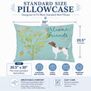 Welcome Friends Pointer Standard Pillowcase Lightweight Super Soft Easy Care Decorative Artwork Pillowcase, Standard