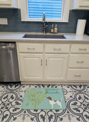 Welcome Friends Pointer Memory Foam Kitchen Mat Machine Washable Anti-Fatigue Cushion Comfort Bath or Kitchen Rug