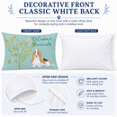Welcome Friends Basset Hound Standard Pillowcase Lightweight Super Soft Easy Care Decorative Artwork Pillowcase, Standard