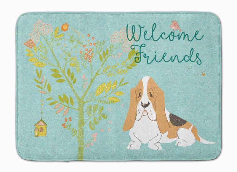 Welcome Friends Basset Hound Machine Washable Memory Foam Mat BB7600RUG