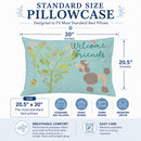 Welcome Friends Chocolate Poodle Standard Pillowcase Lightweight Super Soft Easy Care Decorative Artwork Pillowcase, Standard