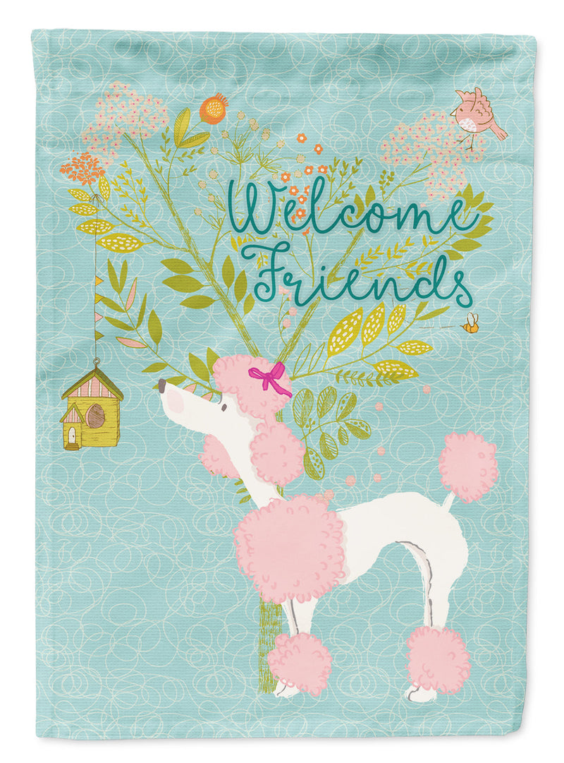 Welcome Friends Pink Poodle Flag Garden Size BB7613GF