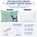 Welcome Friends Black Poodle Standard Pillowcase Lightweight Super Soft Easy Care Decorative Artwork Pillowcase, Standard
