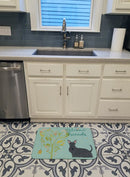 Welcome Friends Scottish Terrier Memory Foam Kitchen Mat Machine Washable Anti-Fatigue Cushion Comfort Bath or Kitchen Rug