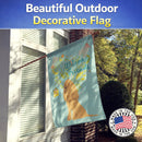 Welcome Friends Buff Cocker Spaniel House Flag 28x40 Porch Sleeve Pole Decorative Outside Yard Banner Artwork Wall Hanging, Polyester