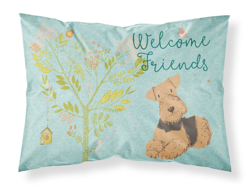 Welcome Friends Airedale Terrier Fabric Standard Pillowcase BB7625PILLOWCASE