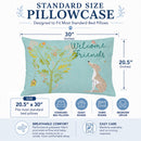 Welcome Friends Whippet Standard Pillowcase Lightweight Super Soft Easy Care Decorative Artwork Pillowcase, Standard