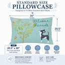 Welcome Friends Black White Chihuahua Standard Pillowcase Lightweight Super Soft Easy Care Decorative Artwork Pillowcase, Standard