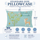 Welcome Friends Brown White Chihuahua Standard Pillowcase Lightweight Super Soft Easy Care Decorative Artwork Pillowcase, Standard