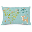 Welcome Friends Brown White Chihuahua Standard Pillowcase Lightweight Super Soft Easy Care Decorative Artwork Pillowcase, Standard