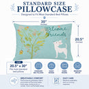 Welcome Friends White Chihuahua Standard Pillowcase Lightweight Super Soft Easy Care Decorative Artwork Pillowcase, Standard