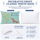 Welcome Friends Red Dachshund Standard Pillowcase Lightweight Super Soft Easy Care Decorative Artwork Pillowcase, Standard