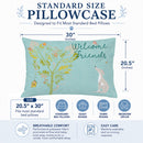 Welcome Friends Italian Greyhound Standard Pillowcase Lightweight Super Soft Easy Care Decorative Artwork Pillowcase, Standard