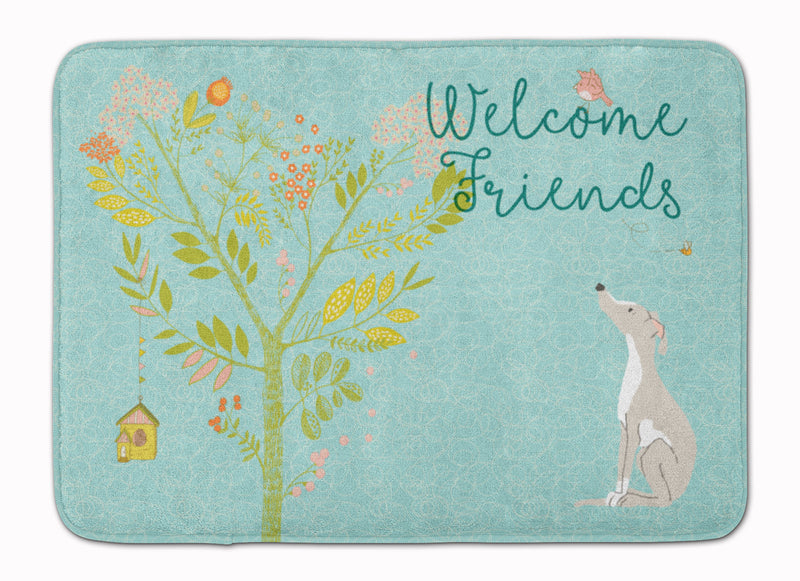 Welcome Friends Italian Greyhound Machine Washable Memory Foam Mat BB7636RUG