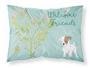 Welcome Friends Jack Russell Terrier Puppy Standard Pillowcase Lightweight Super Soft Easy Care Decorative Artwork Pillowcase, Standard