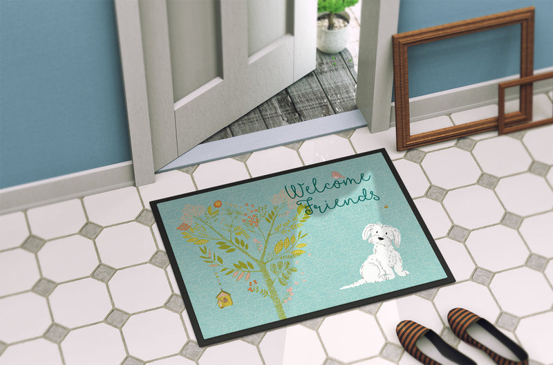 Welcome Friends Maltese Indoor or Outdoor Mat 18x27 BB7639MAT