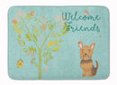 Welcome Friends Yorkie Memory Foam Kitchen Mat Machine Washable Anti-Fatigue Cushion Comfort Bath or Kitchen Rug