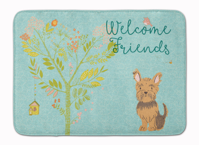 Welcome Friends Yorkie Machine Washable Memory Foam Mat BB7641RUG