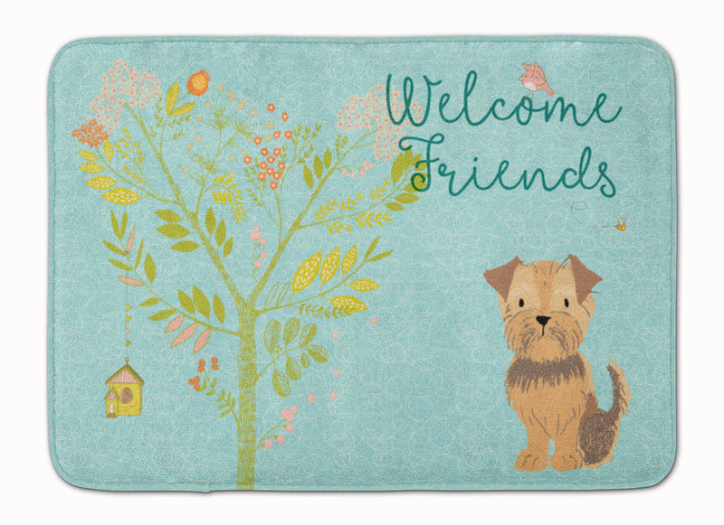 Welcome Friends Yorkie Natural Ears Machine Washable Memory Foam Mat BB7642RUG