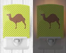 F1 Hybrid Camel Green Ceramic Night Light Compact, UL-Certified, Ideal for Bedroom, Bathroom, Nursery, Hallway, Kitchen, 6x4x3, Multicolor