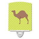 F1 Hybrid Camel Green Ceramic Night Light Compact, UL-Certified, Ideal for Bedroom, Bathroom, Nursery, Hallway, Kitchen, 6x4x3, Multicolor