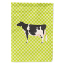Holstein Cow Green House Flag 28x40 Porch Sleeve Pole Decorative Outside Yard Banner Artwork Wall Hanging, Polyester