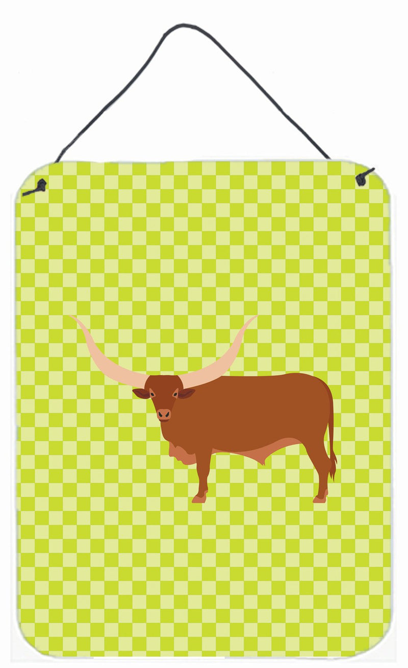 Ankole-Watusu Cow Green Wall or Door Hanging Prints BB7649DS1216