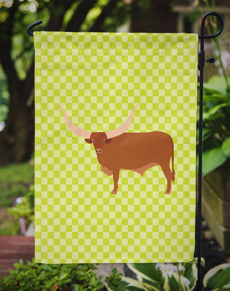 Ankole-Watusu Cow Green Garden Flag - Outdoor Decorative Yard Flag