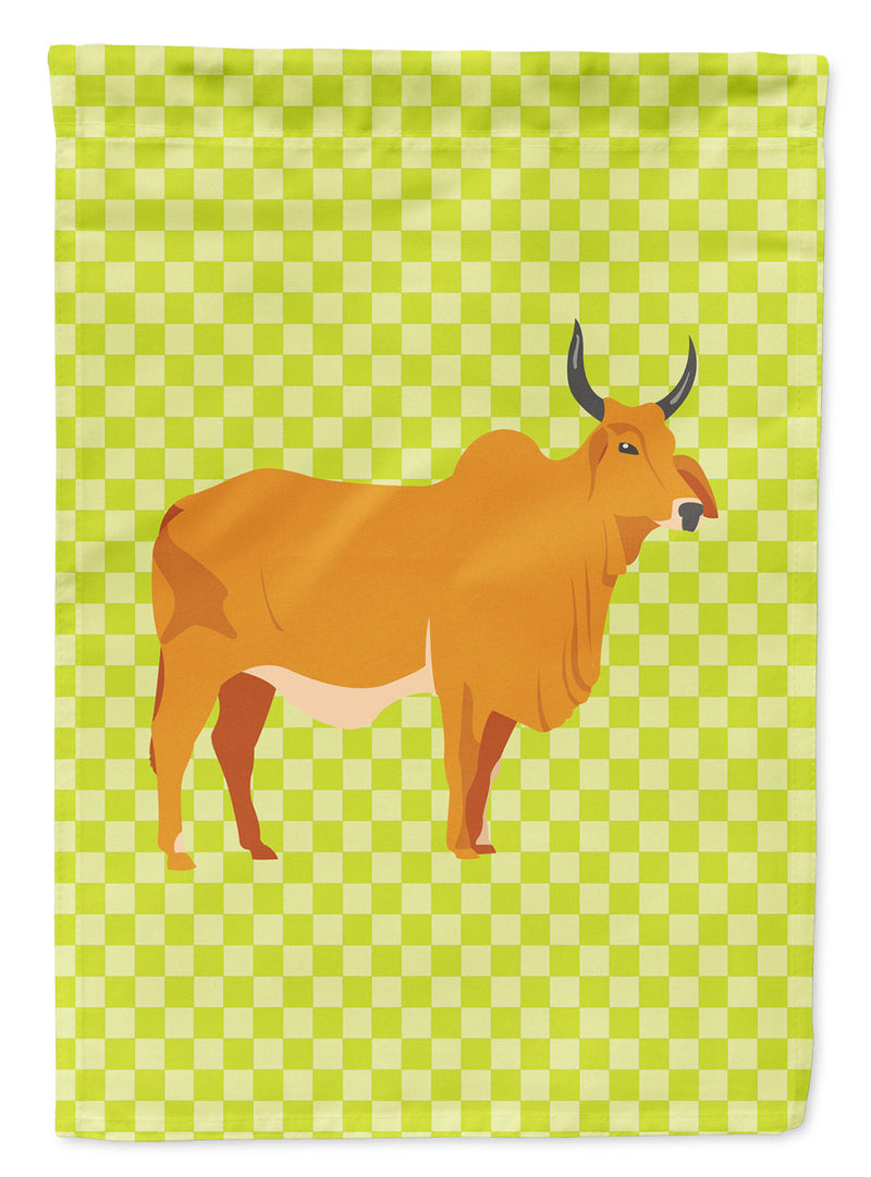 Zebu Indicine Cow Green Flag Garden Size