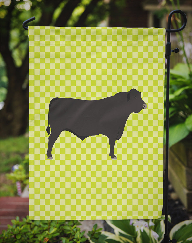 Black Angus Cow Green Flag Garden Size