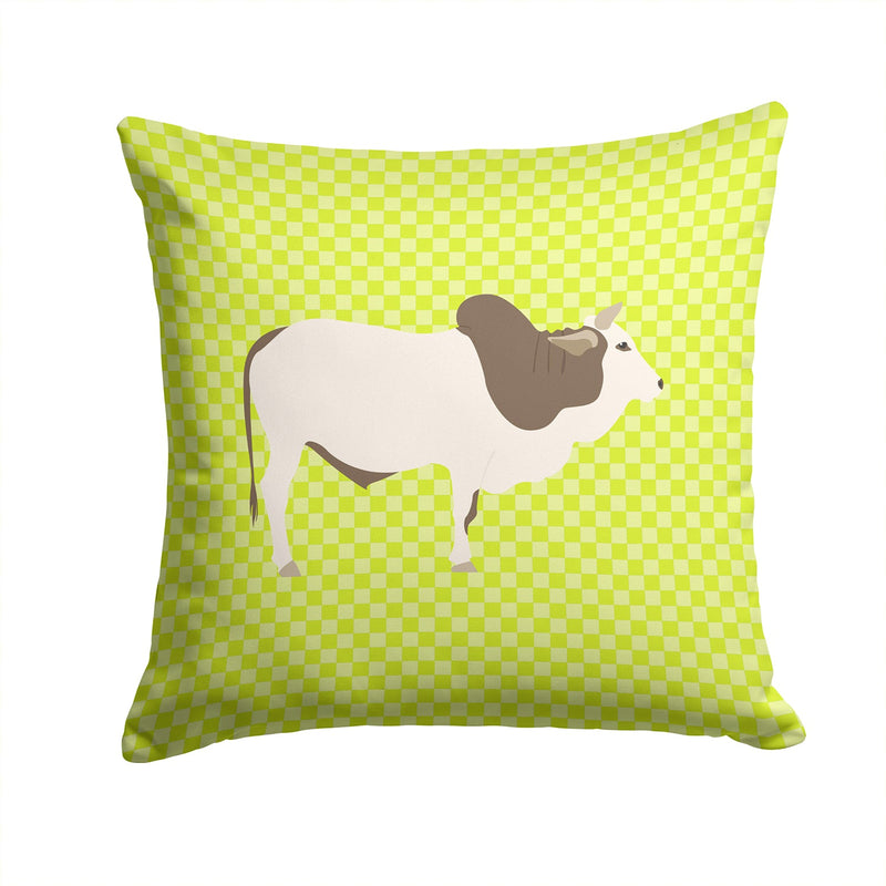 Malvi Cow Green Fabric Decorative Pillow BB7656PW1414