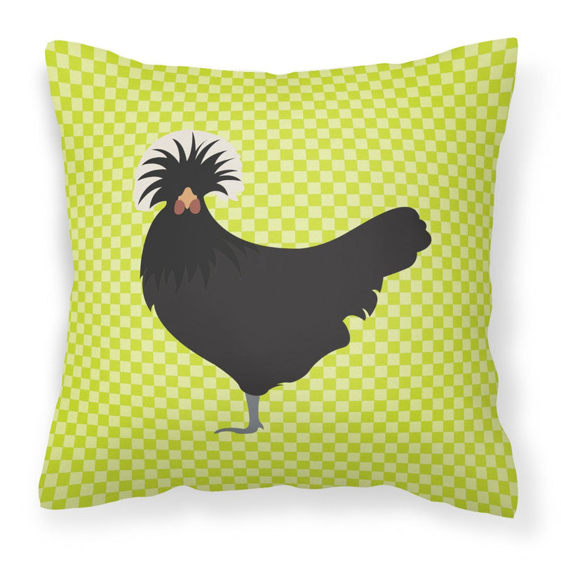 Polish Poland Chicken Green Fabric Decorative Pillow BB7660PW1818