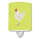 German Langshan Chicken Green Ceramic Night Light Compact, UL-Certified, Ideal for Bedroom, Bathroom, Nursery, Hallway, Kitchen, 6x4x3, Multicolor