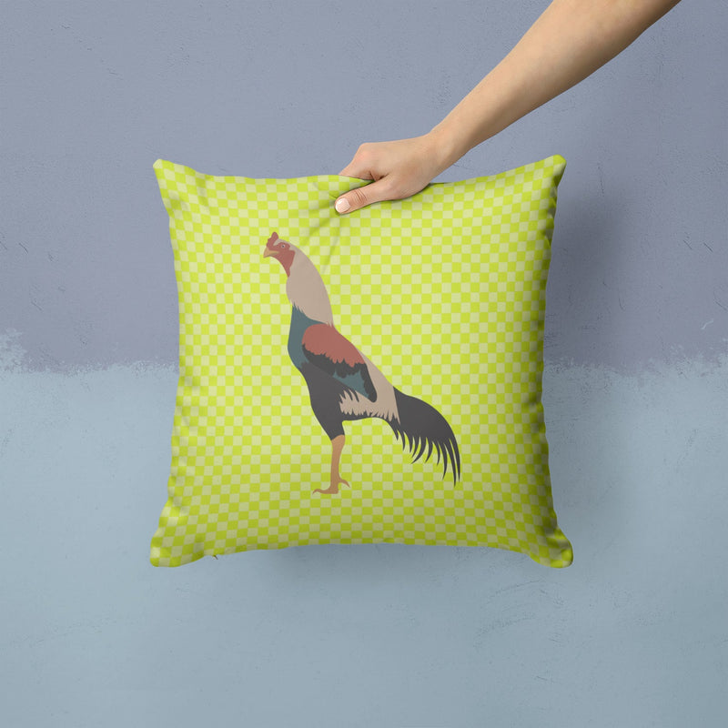 Kulang Chicken Green Fabric Decorative Pillow BB7664PW1414