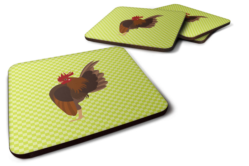 Malaysian Serama Chicken Green Foam Coaster Set of 4 BB7668FC