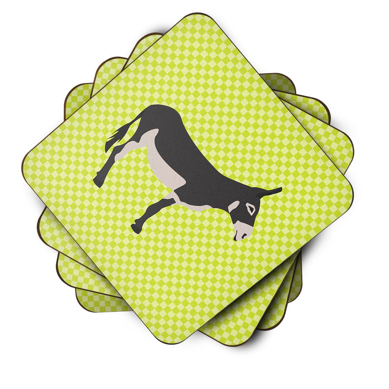 American Mammoth Jack Donkey Green Foam Coaster  BB7670FC
