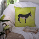American Mammoth Jack Donkey Green Throw Pillow - 14x14 Decorative Pillow – Art for Your Home & Patio BB7670PW1414
