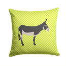 American Mammoth Jack Donkey Green Throw Pillow - 14x14 Decorative Pillow – Art for Your Home & Patio BB7670PW1414