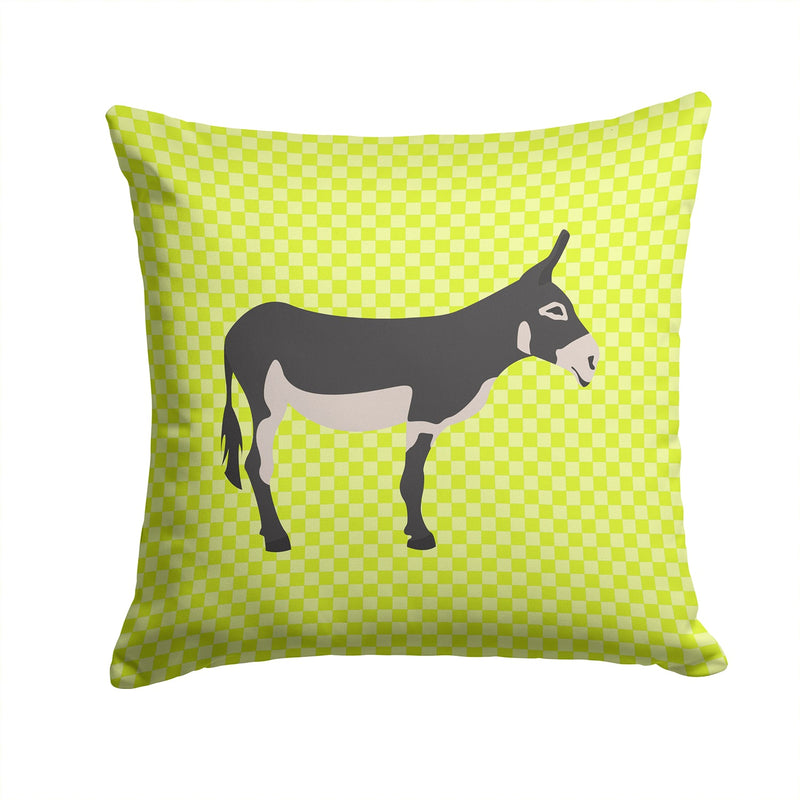 American Mammoth Jack Donkey Green Fabric Decorative Pillow BB7670PW1414