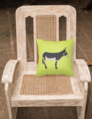 American Mammoth Jack Donkey Green Fabric Decorative Pillow BB7670PW1818